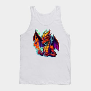 Cartoon fire dragon Tank Top